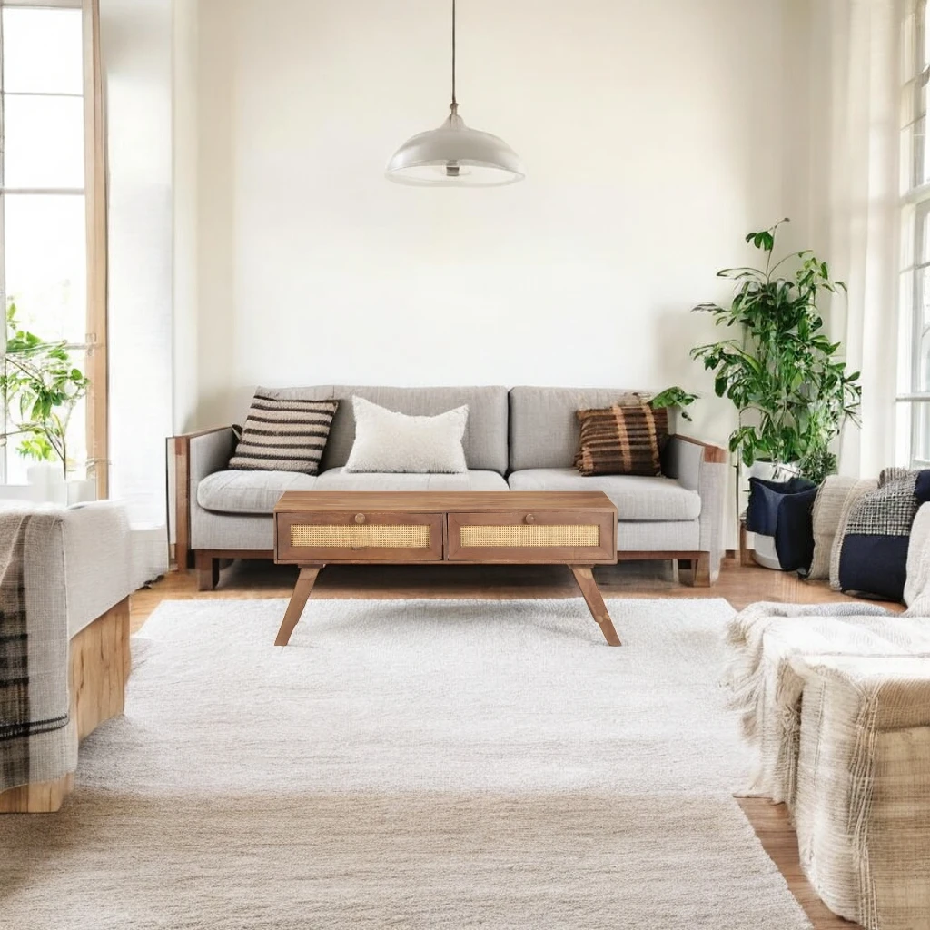 table basse en bois avec tiroir