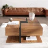 table basse carree bois avec tiroir