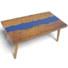 table basse en bois et resine