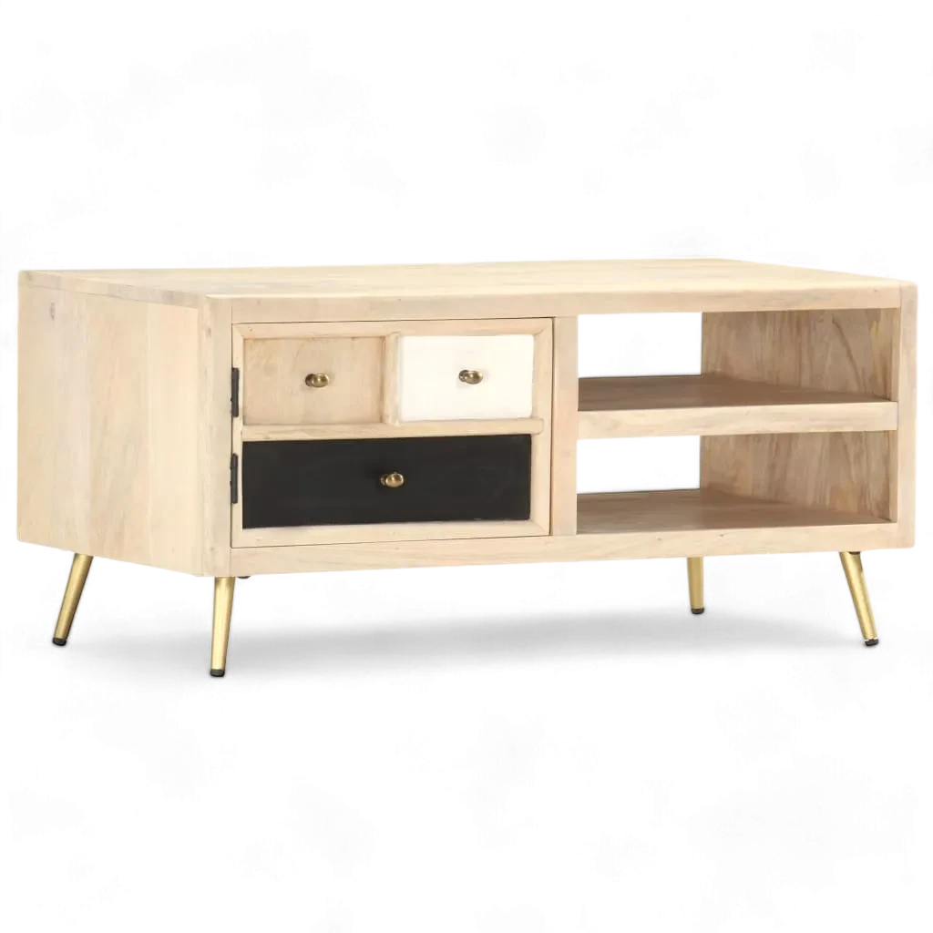 table basse en bois massif moderne