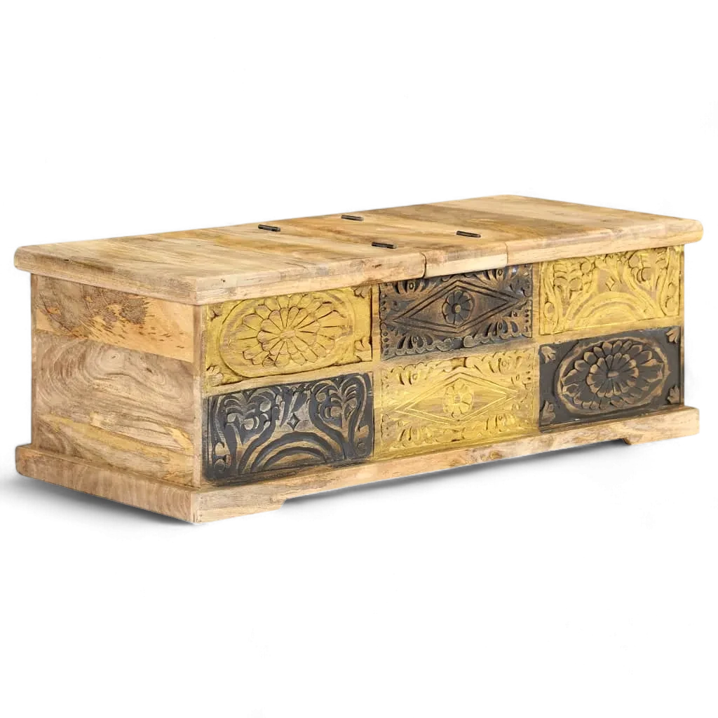 table basse en bois style indien