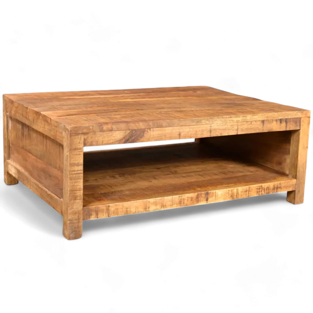 Table basse salon en bois massif